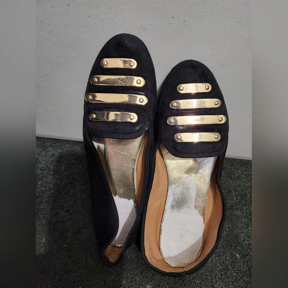 Black and Gold Flats
